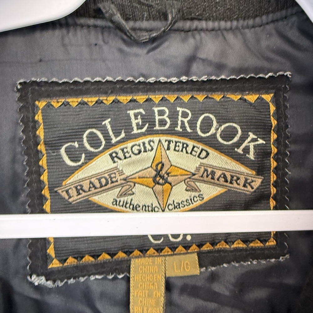 Vintage 90s Colebrook Suede Leather Varsity Bomber Jacket Size Large Letterman - Picture 4 of 9